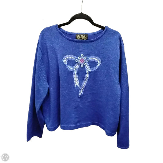 Sweater By Bob Mackie Qvc In Blue, Size: 1x