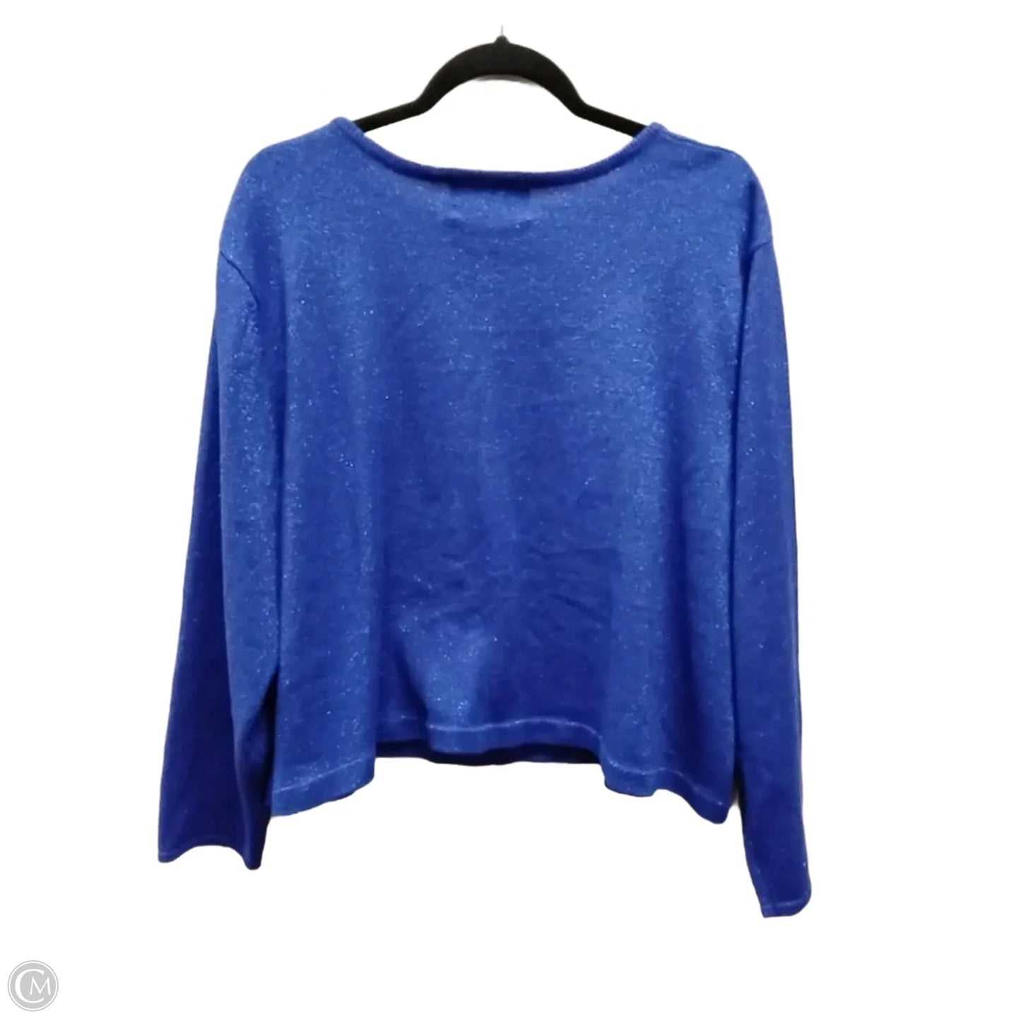 Sweater By Bob Mackie Qvc In Blue, Size: 1x