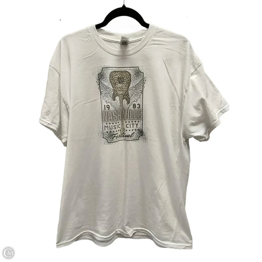 Top Short Sleeve Basic By Gildan In White, Size: Xl