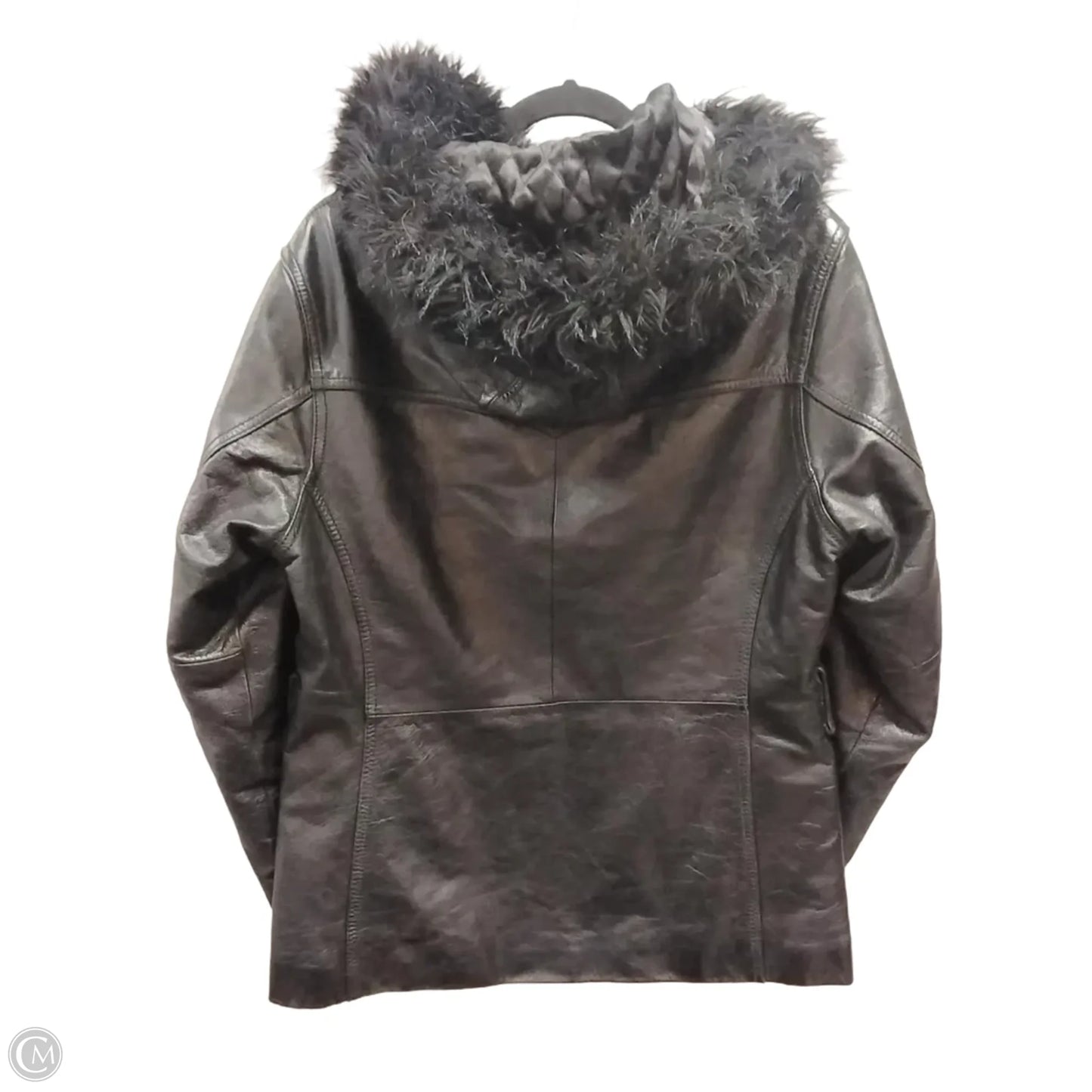 Jacket Leather By Wilsons Leather In Black, Size: L