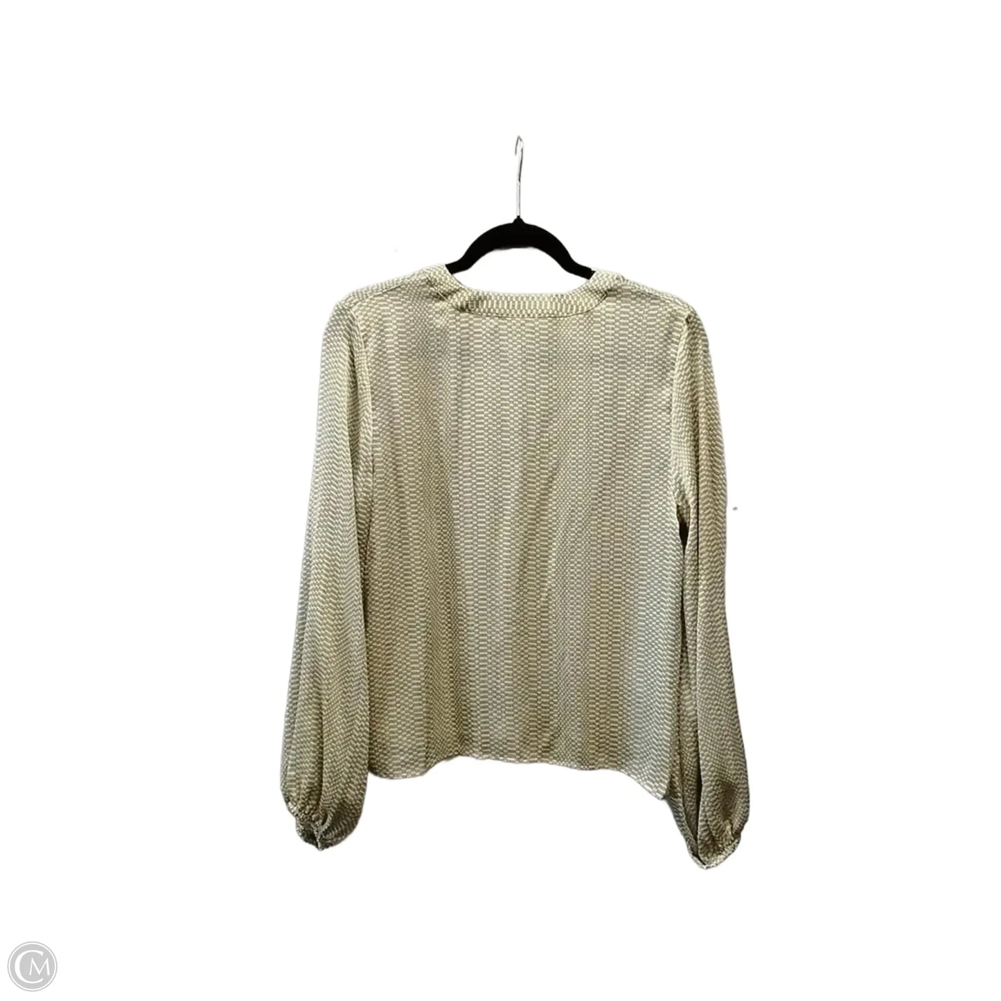 Top Long Sleeve By Worthington In Geometric Pattern, Size: S