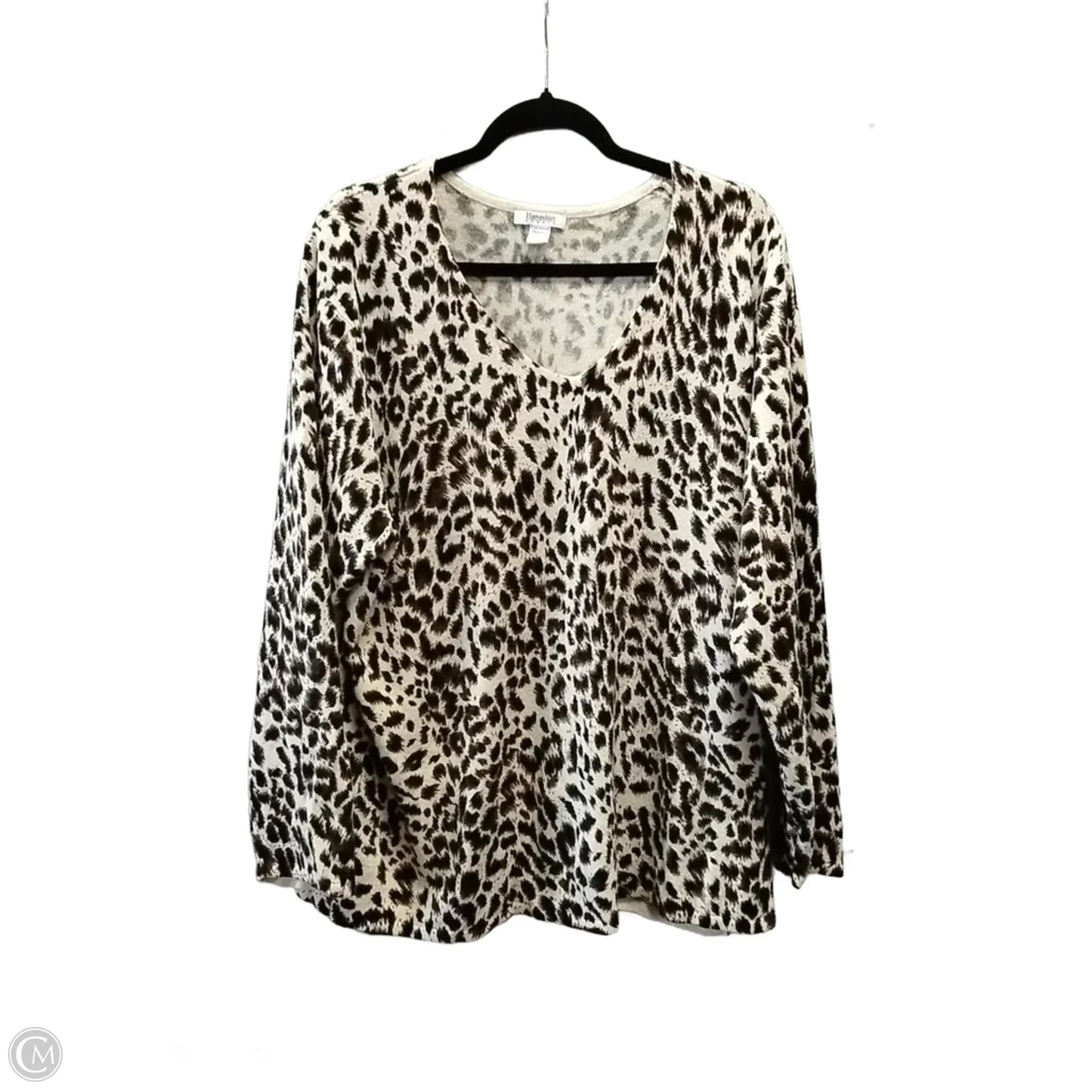 Sweater By Hampshire Studio In Animal Print, Size: 3x
