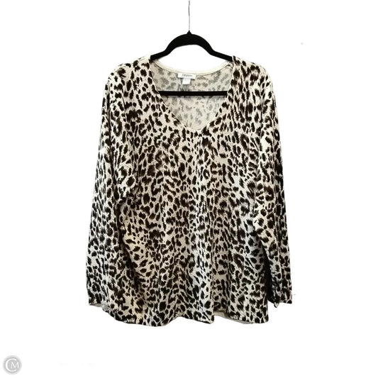 Sweater By Hampshire Studio In Animal Print, Size: 3x