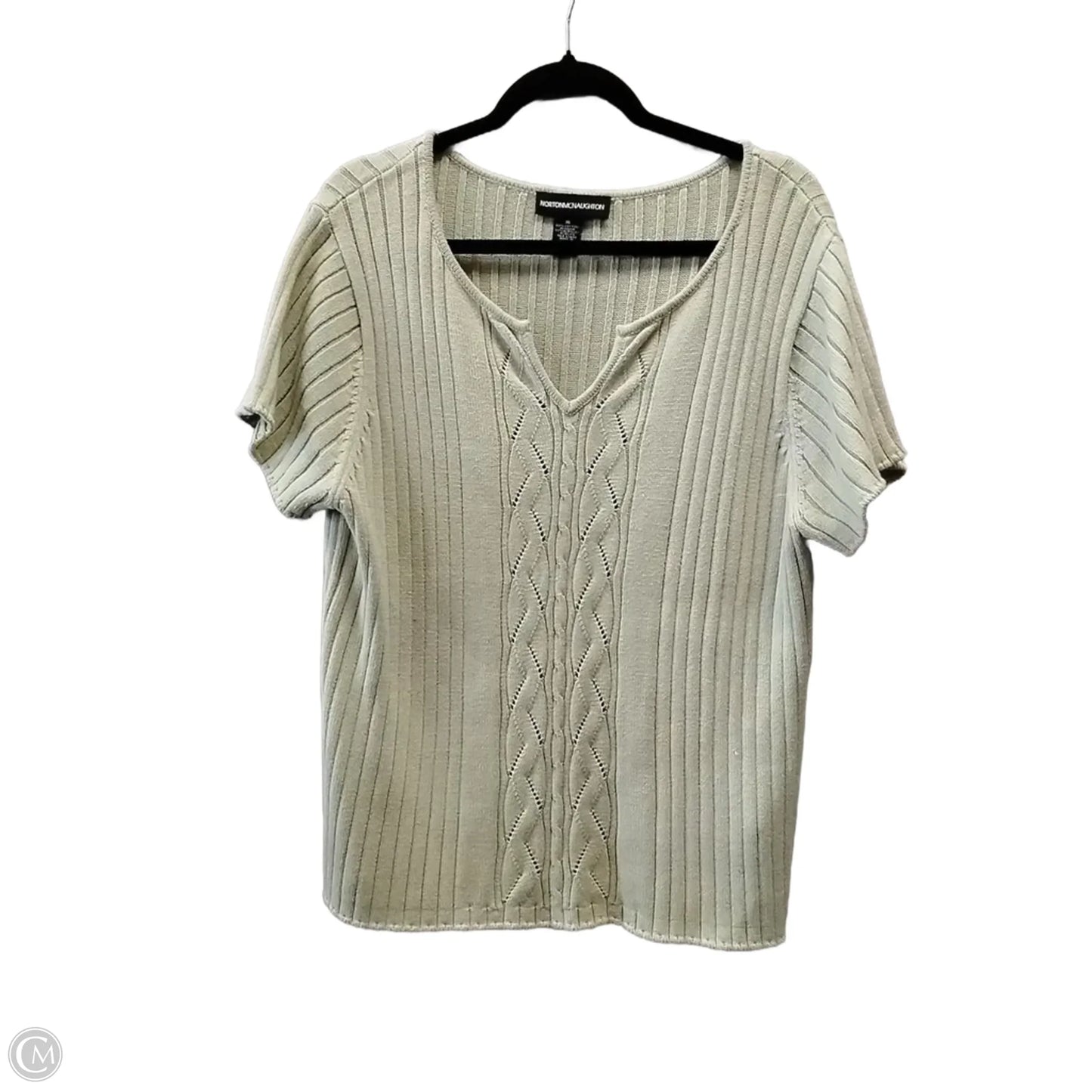 Sweater Short Sleeve By Norton Mcnaughton In Green, Size: Xl