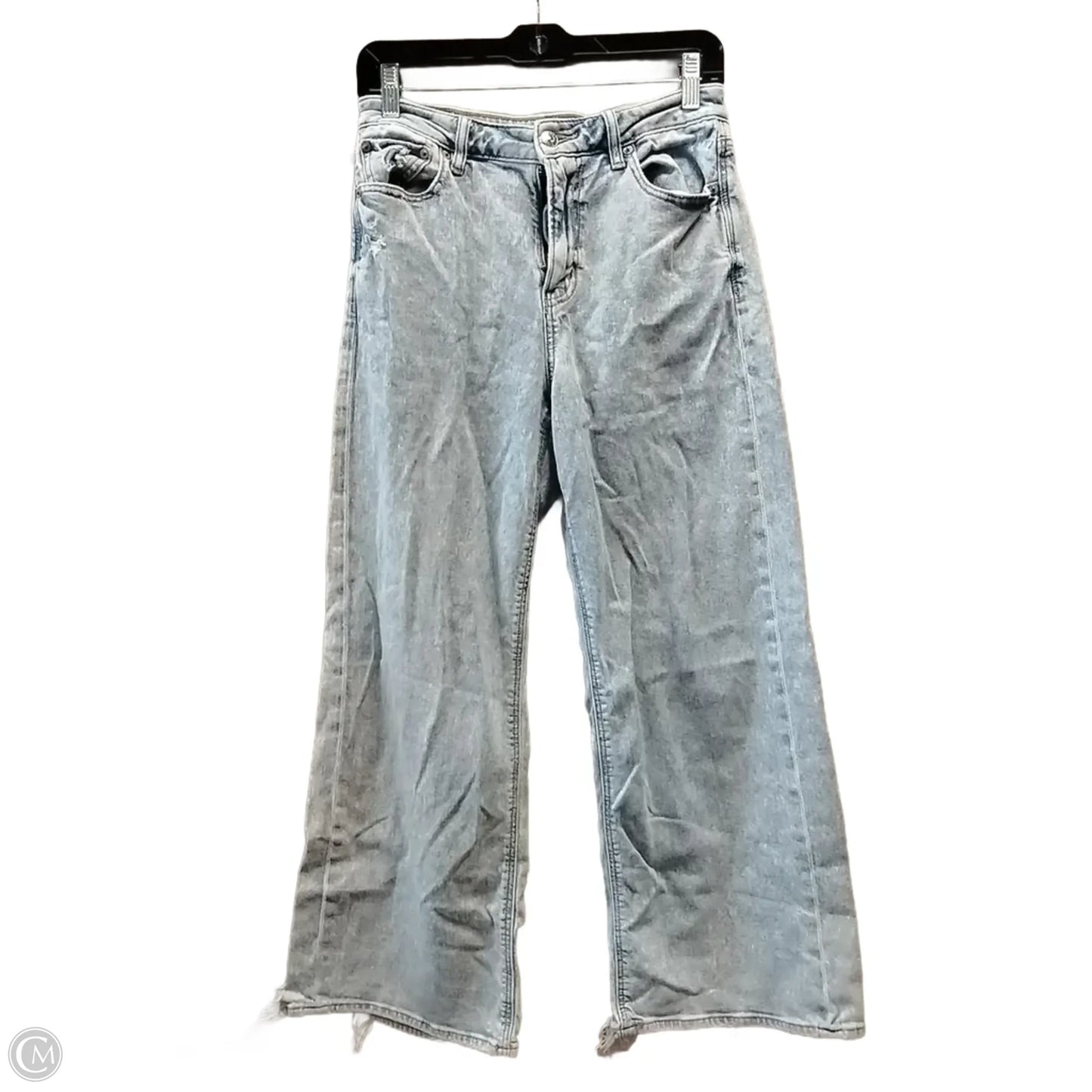 Jeans Wide Leg By American Eagle In Blue Denim, Size: 2