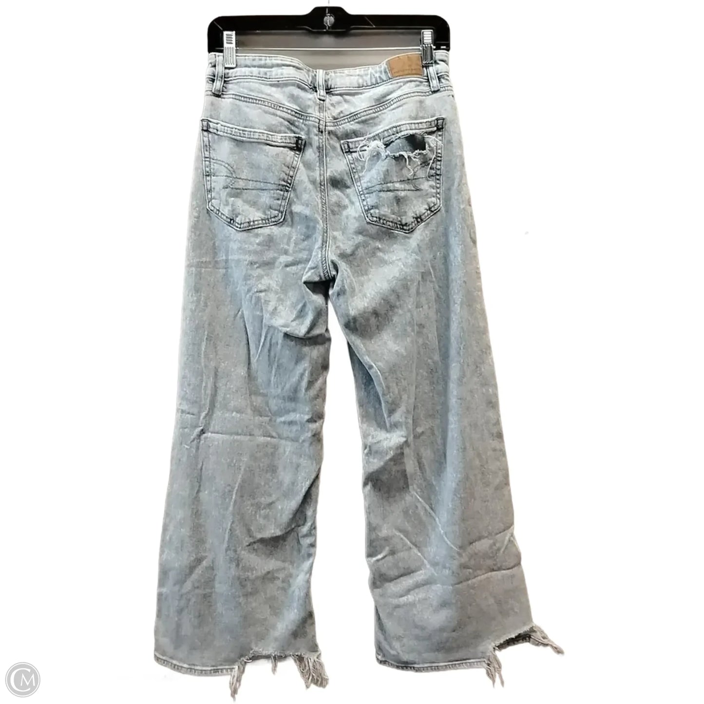 Jeans Wide Leg By American Eagle In Blue Denim, Size: 2