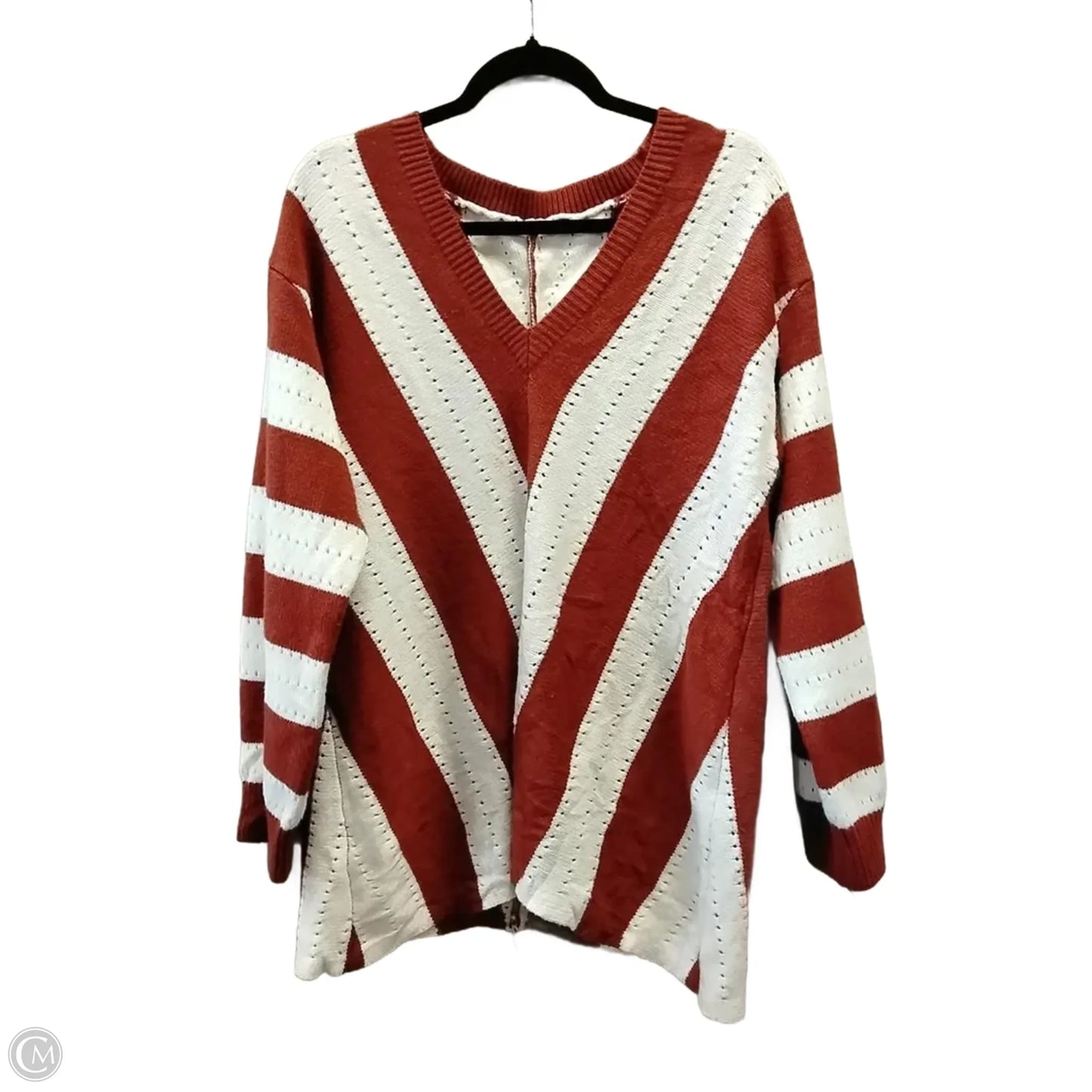 Sweater By Clothes Mentor In Striped Pattern, Size: 2x