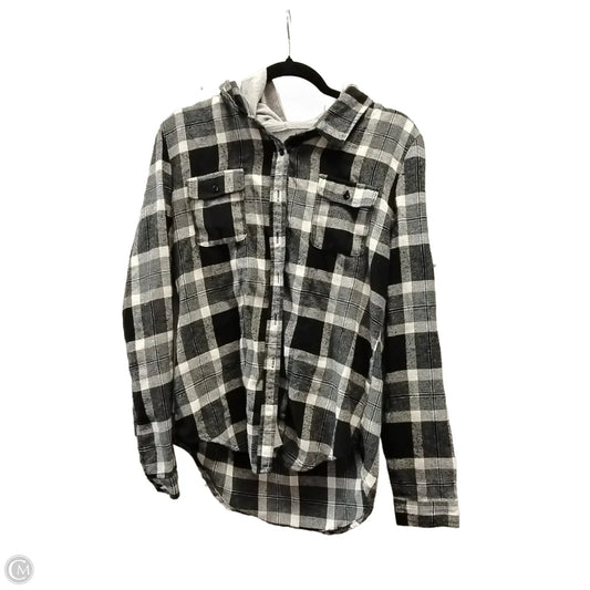 Top Long Sleeve By Clothes Mentor In Plaid Pattern, Size: M