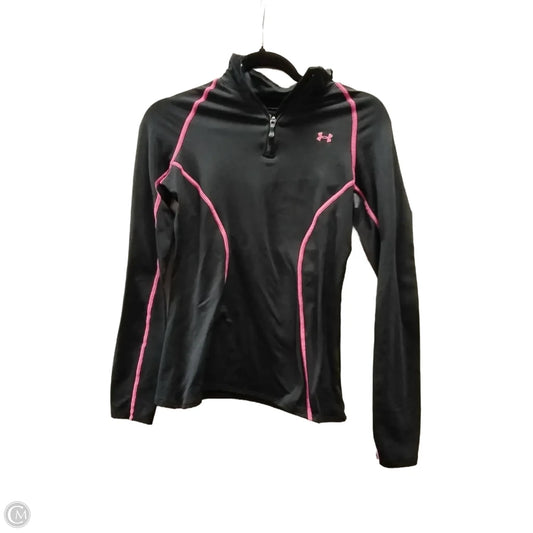 Athletic Sweatshirt Collar By Under Armour In Black & Pink, Size: Sp