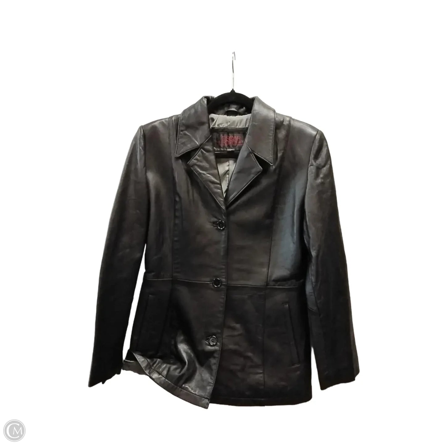 Jacket Leather By Cmb In Black, Size: L