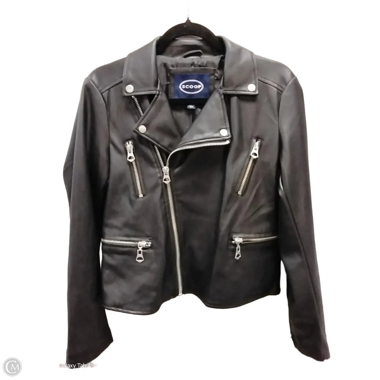 Jacket Moto By Scoop In Black, Size: M