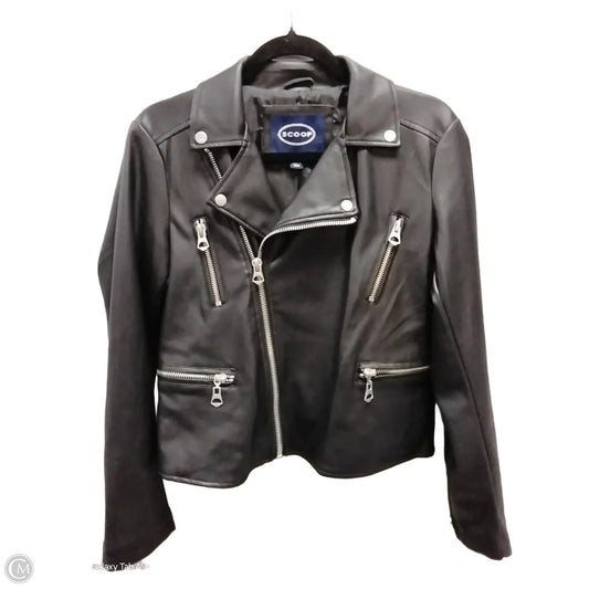 Jacket Moto By Scoop In Black, Size: M