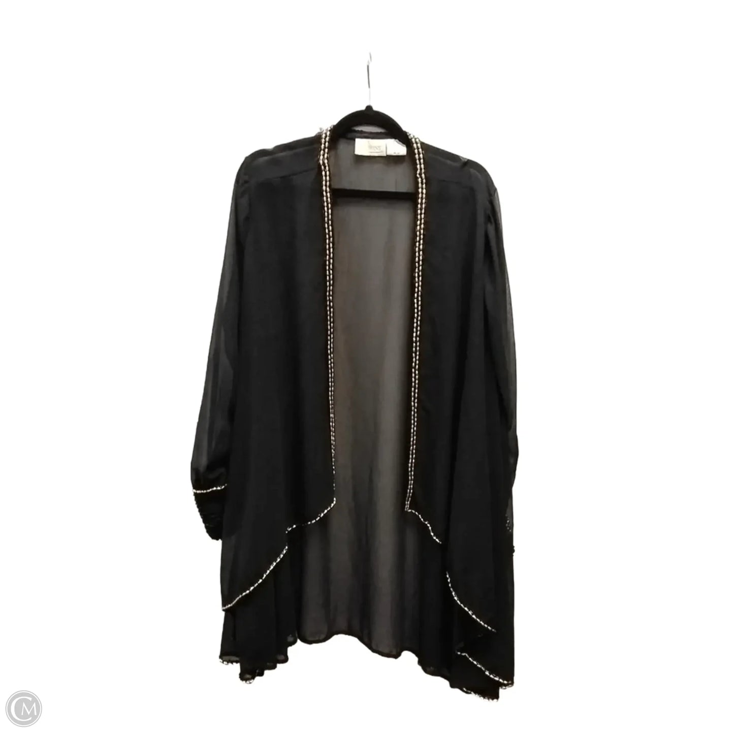 Shawl By Roamans In Black & Gold, Size: Onesize