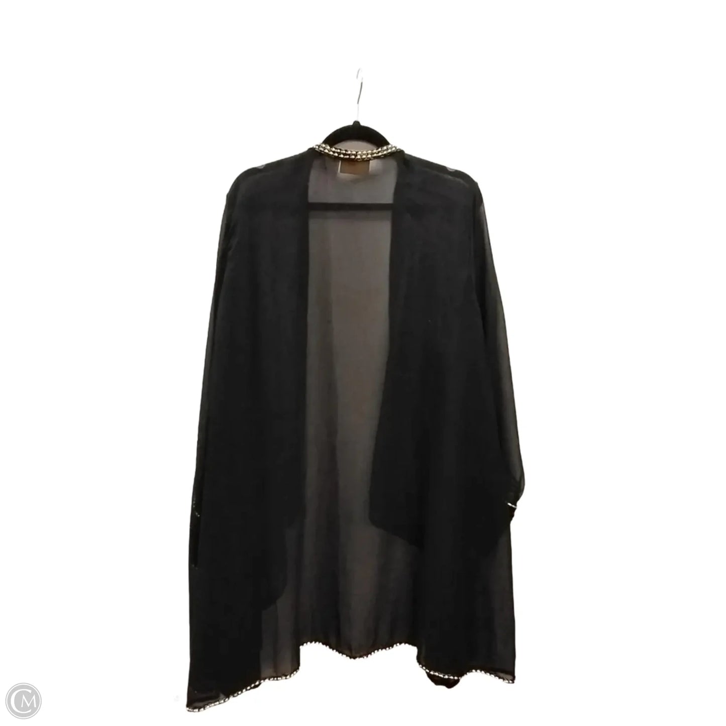 Shawl By Roamans In Black & Gold, Size: Onesize