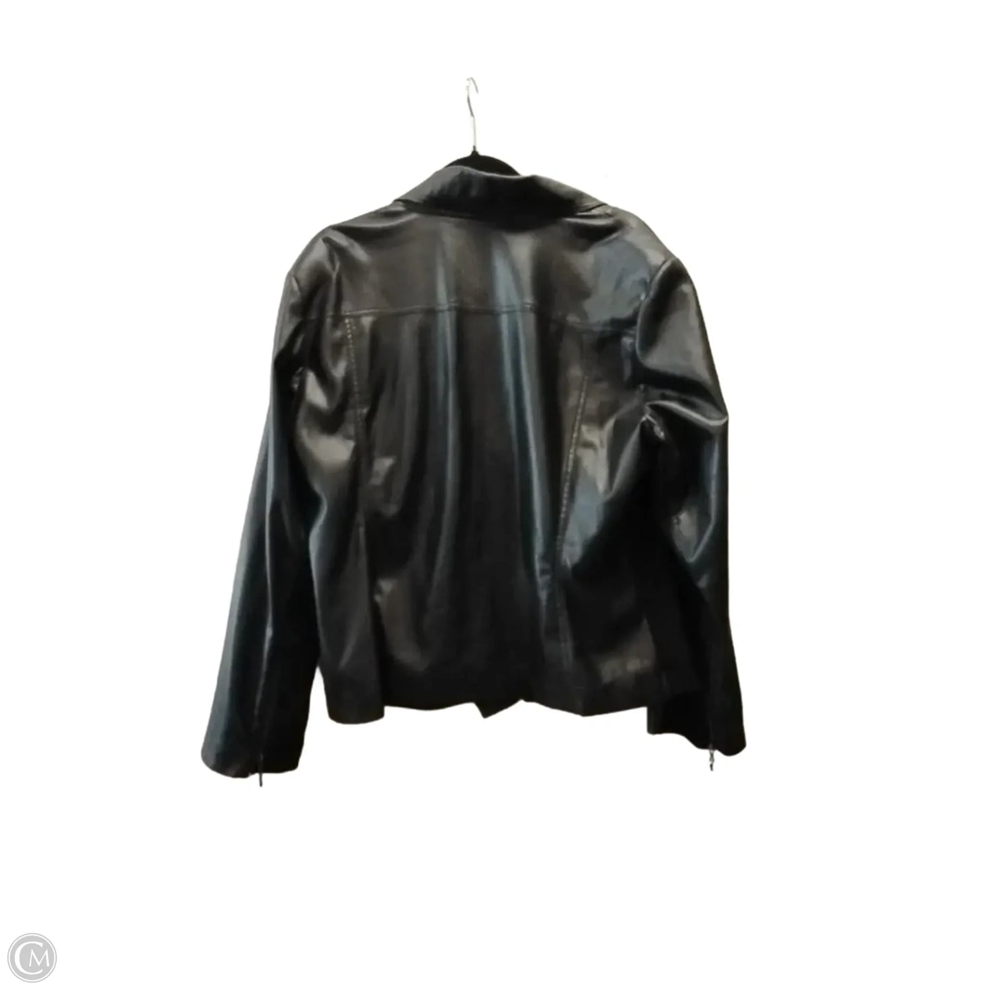 Jacket Moto By Chicos In Black, Size: 4