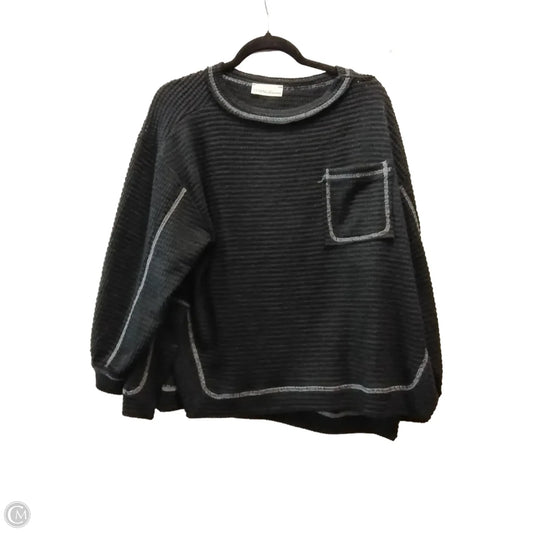 Top Long Sleeve By Zenana In Black, Size: L