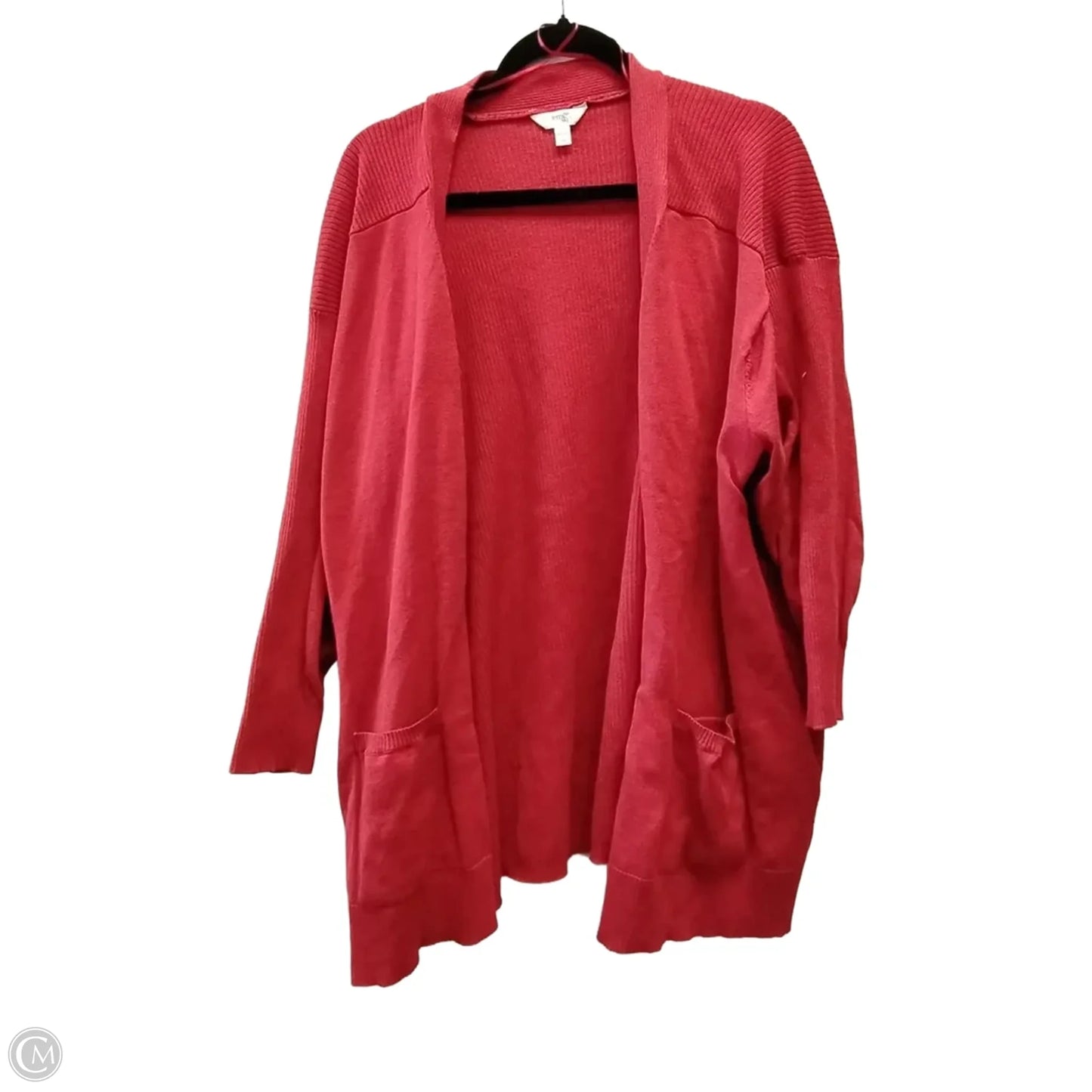 Cardigan By Terra & Sky In Red, Size: 4x