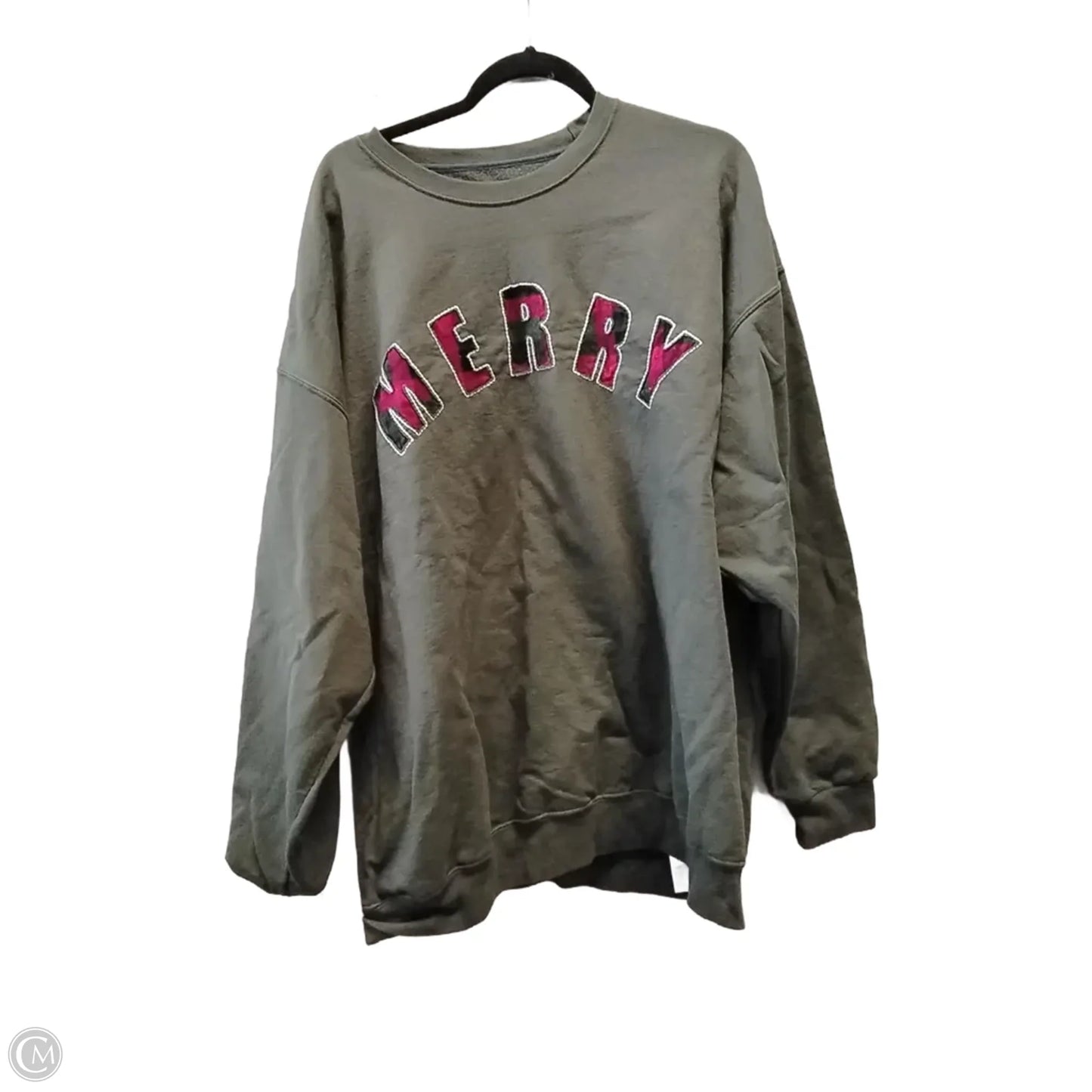 Sweatshirt Crewneck By Athletic Works In Green, Size: 3x