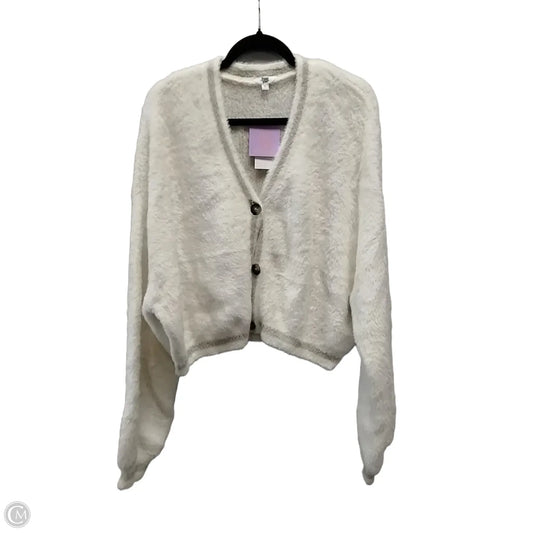 Cardigan By Clothes Mentor In Cream, Size: L