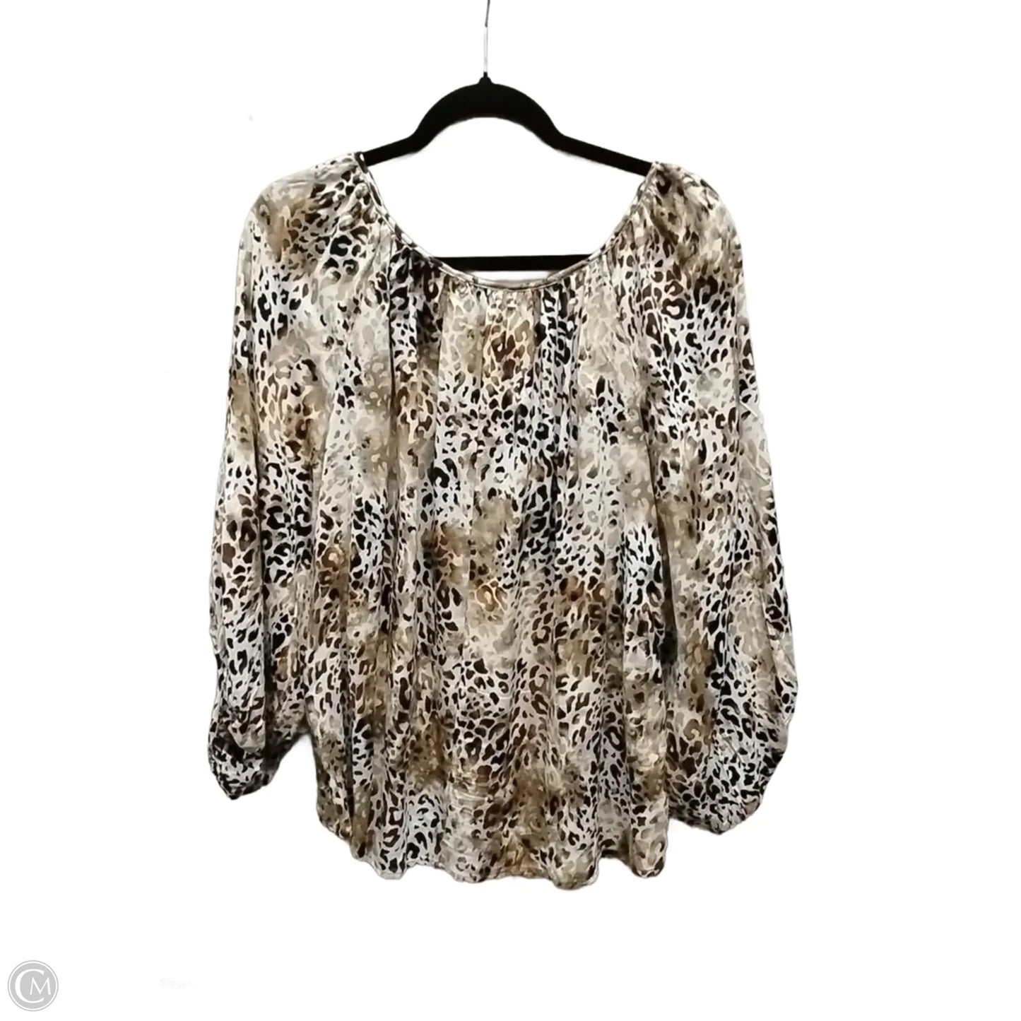 Top Long Sleeve By Cato In Animal Print, Size: Xl