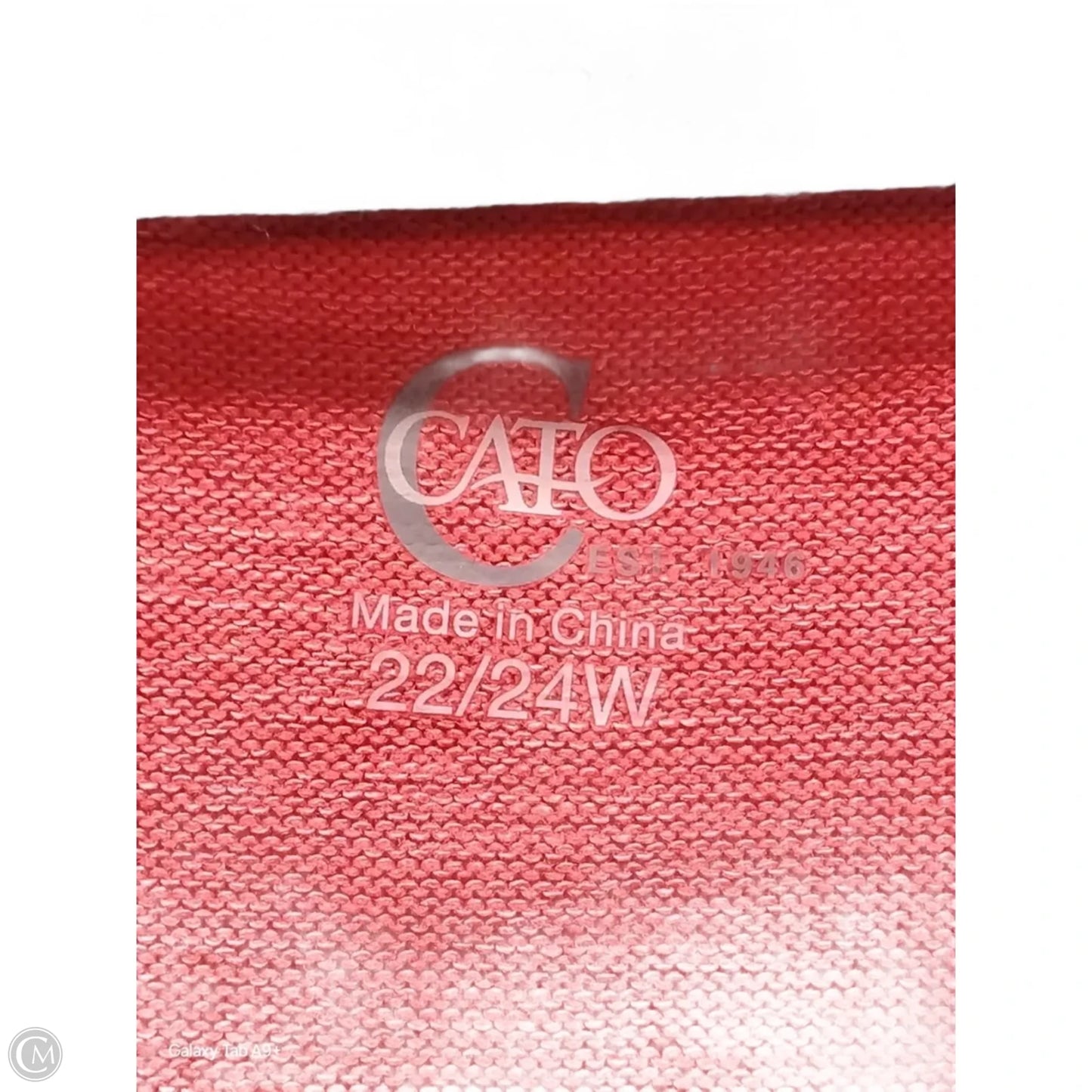 Top Long Sleeve By Cato In Grey & Red, Size: 22