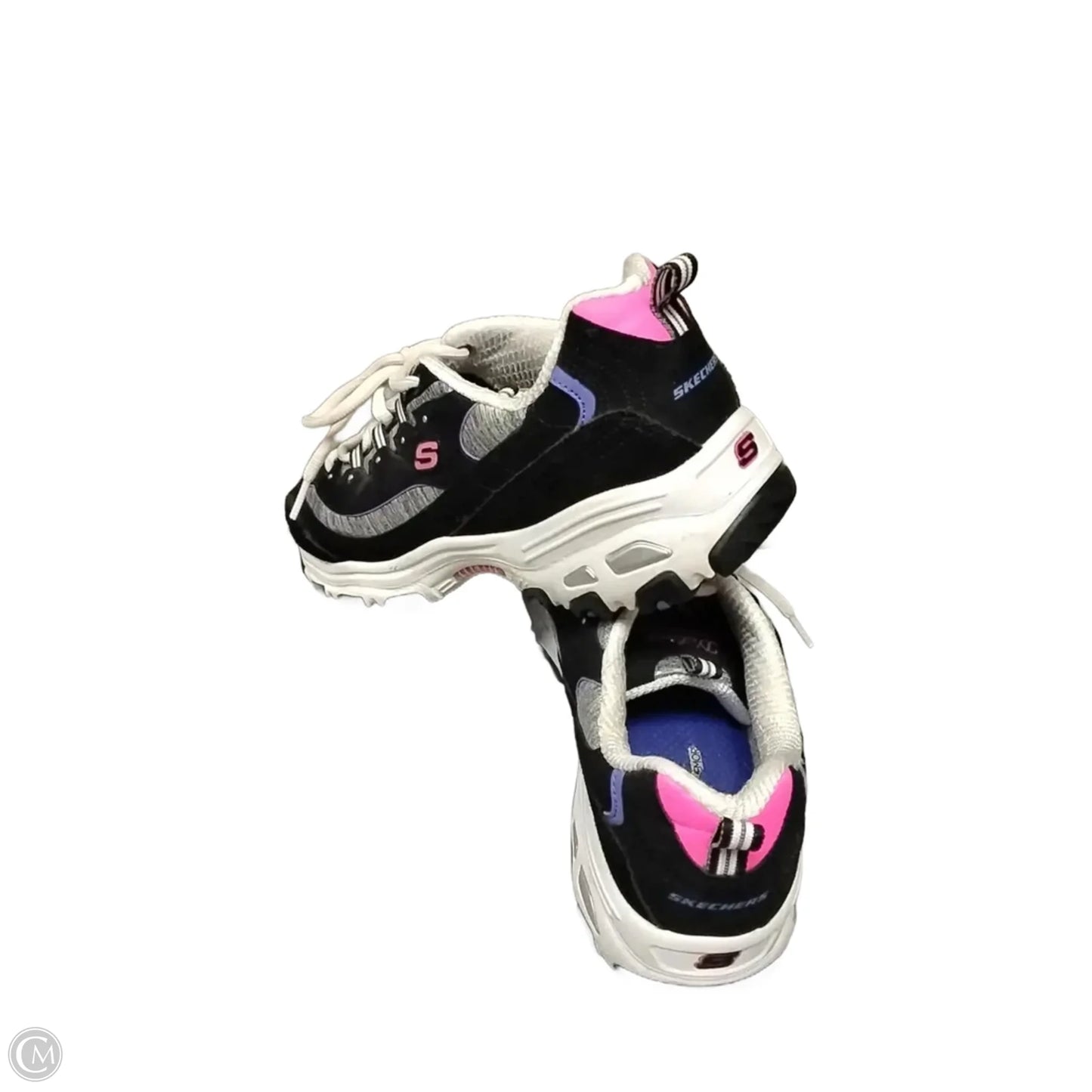 Shoes Athletic By Skechers In Black & Pink, Size: 10