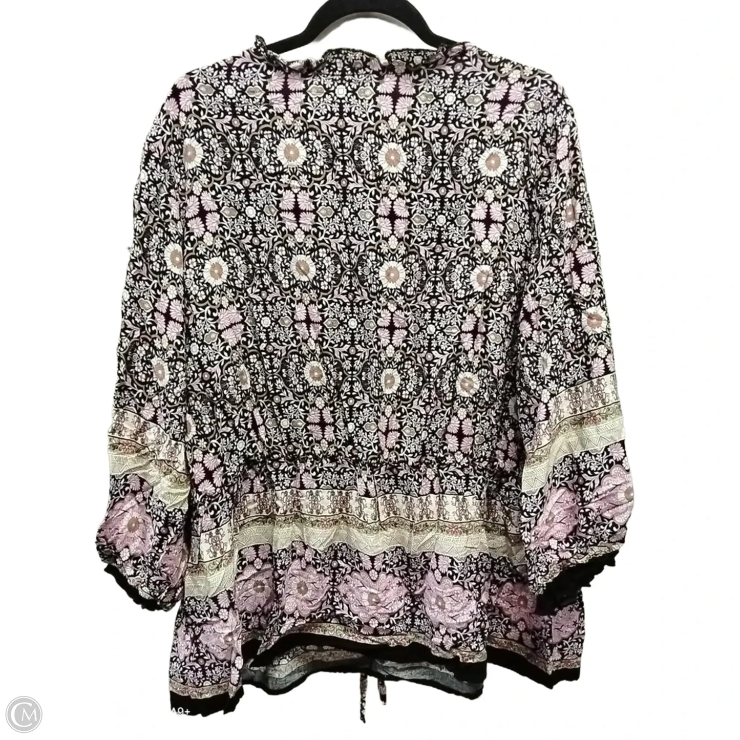 Blouse Short Sleeve By Cato In Floral Print, Size: 3x