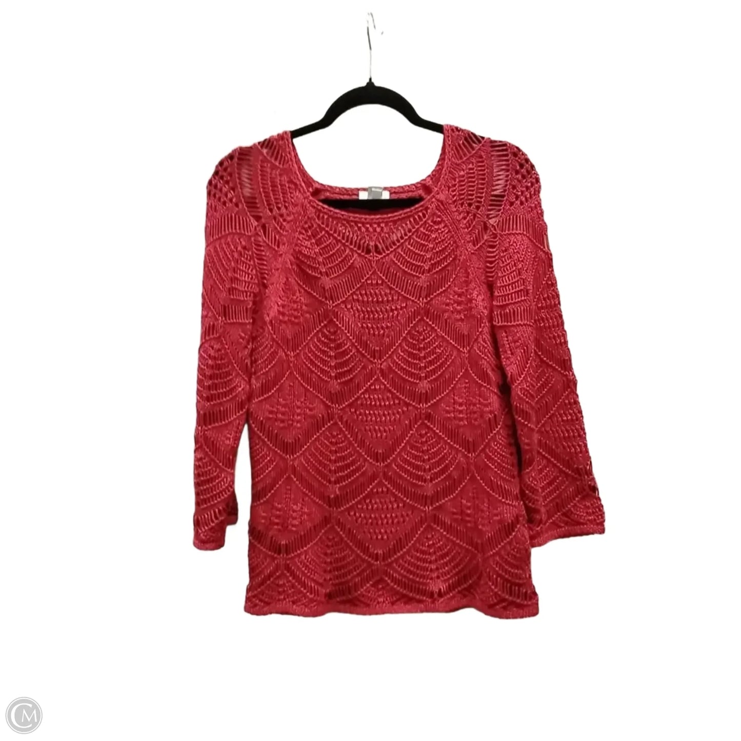 Sweater By Chicos In Red, Size: 0