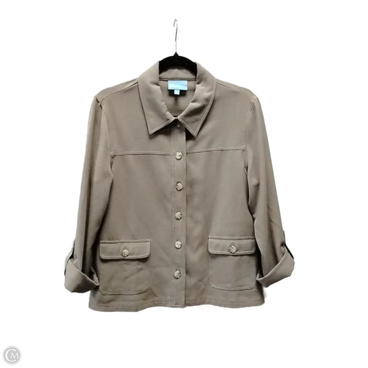 Jacket Shirt By Koret In Brown, Size: Mp