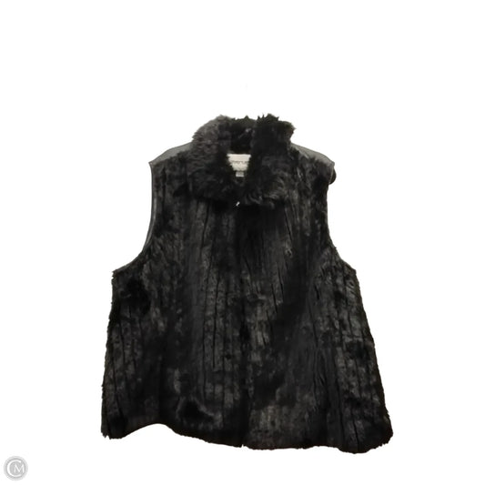 Vest Faux Fur & Sherpa By Avenue In Black, Size: 3x