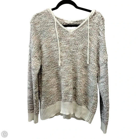 Sweater By Maurices In Grey & Pink, Size: L