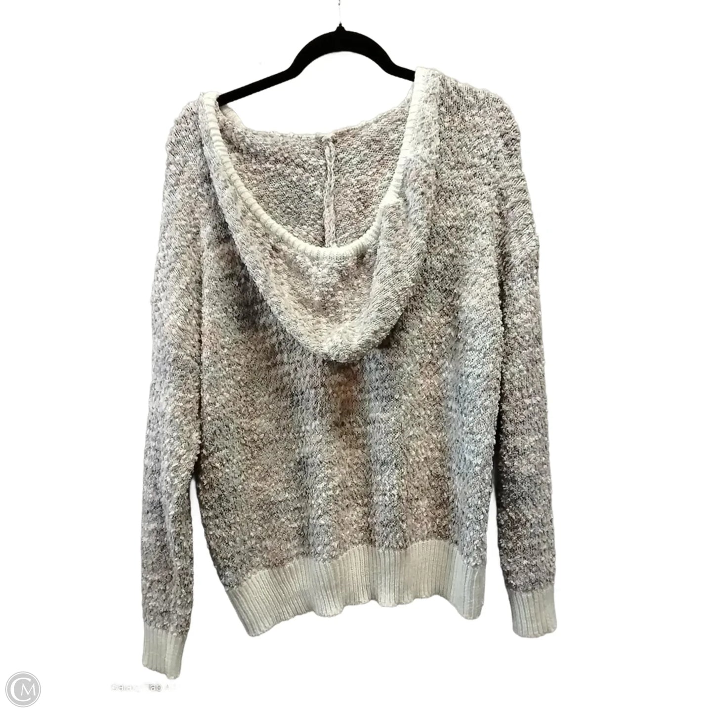 Sweater By Maurices In Grey & Pink, Size: L