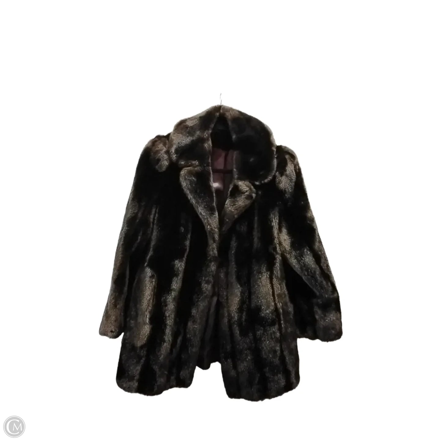 Jacket Faux Fur & Sherpa By Cmc In Brown, Size: L