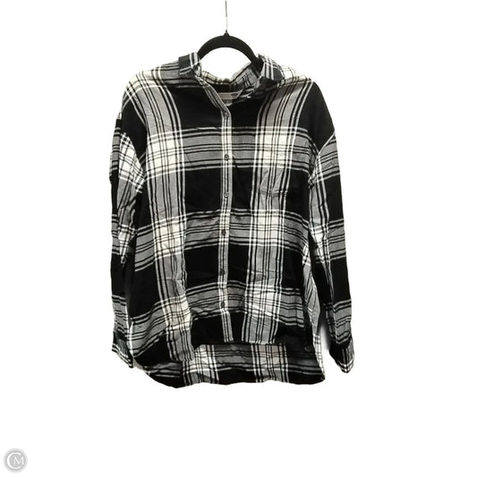 Top Long Sleeve By Old Navy In Plaid Pattern, Size: L