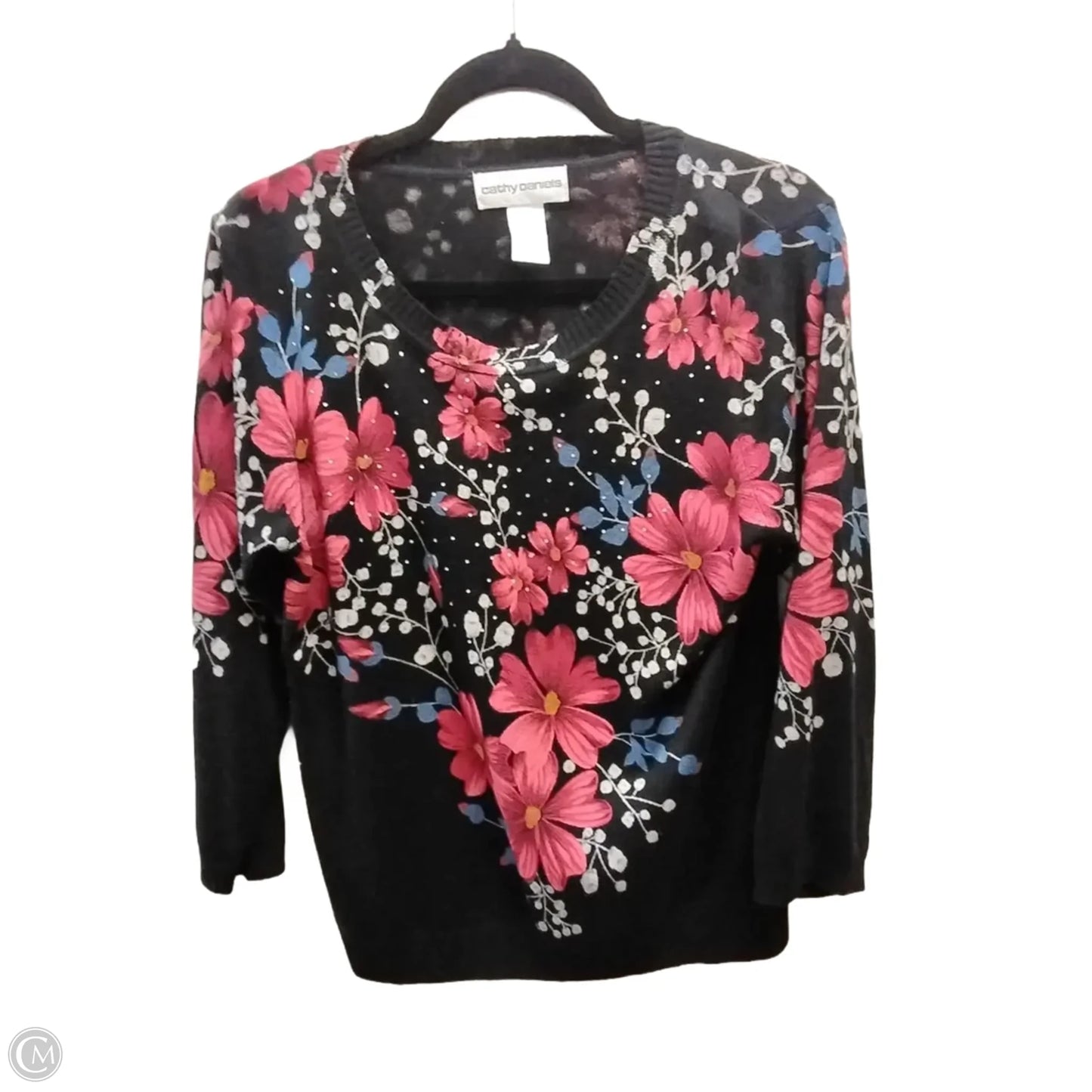Top Long Sleeve By Cathy Daniels In Floral Print, Size: L