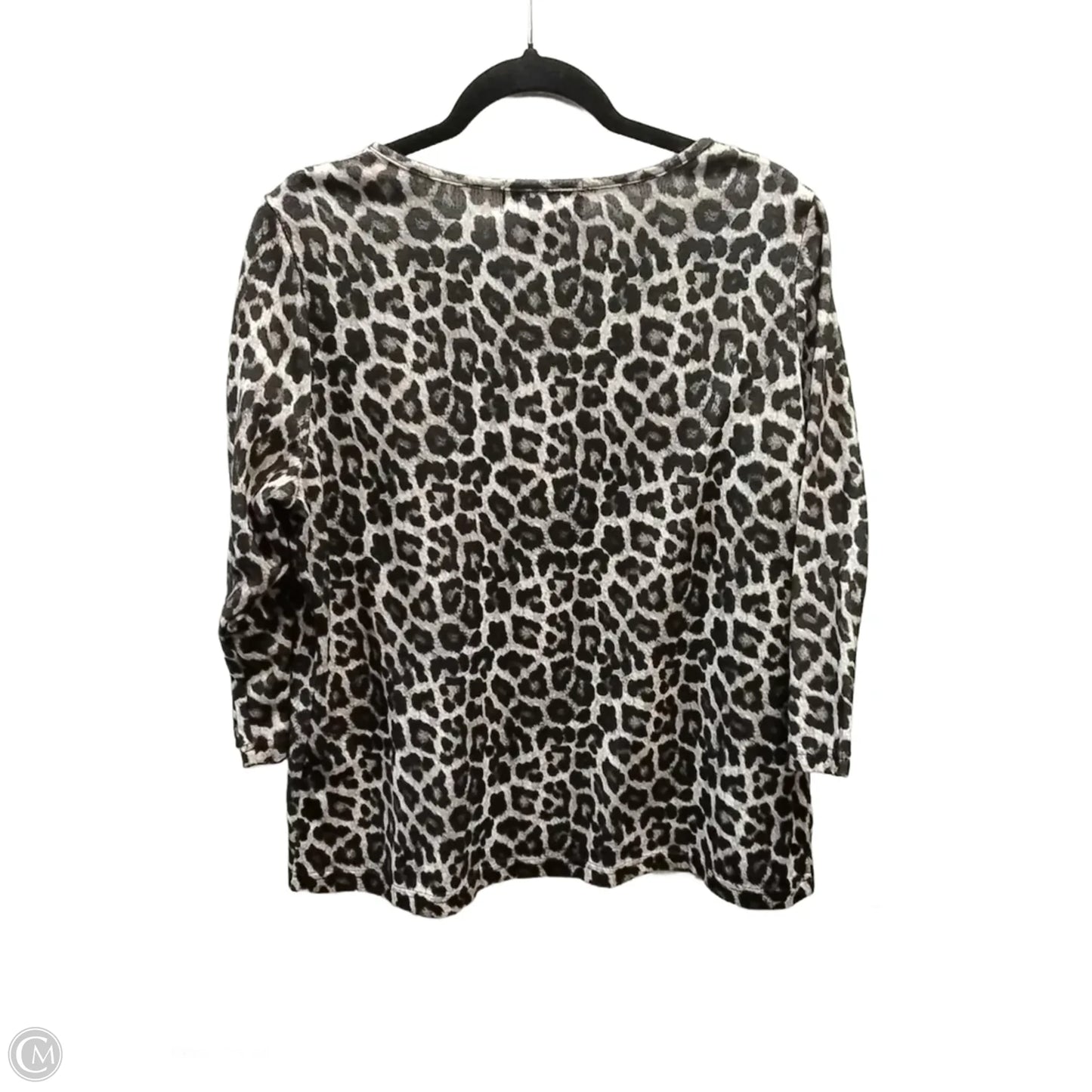Top Long Sleeve By Cathy Daniels In Animal Print, Size: L
