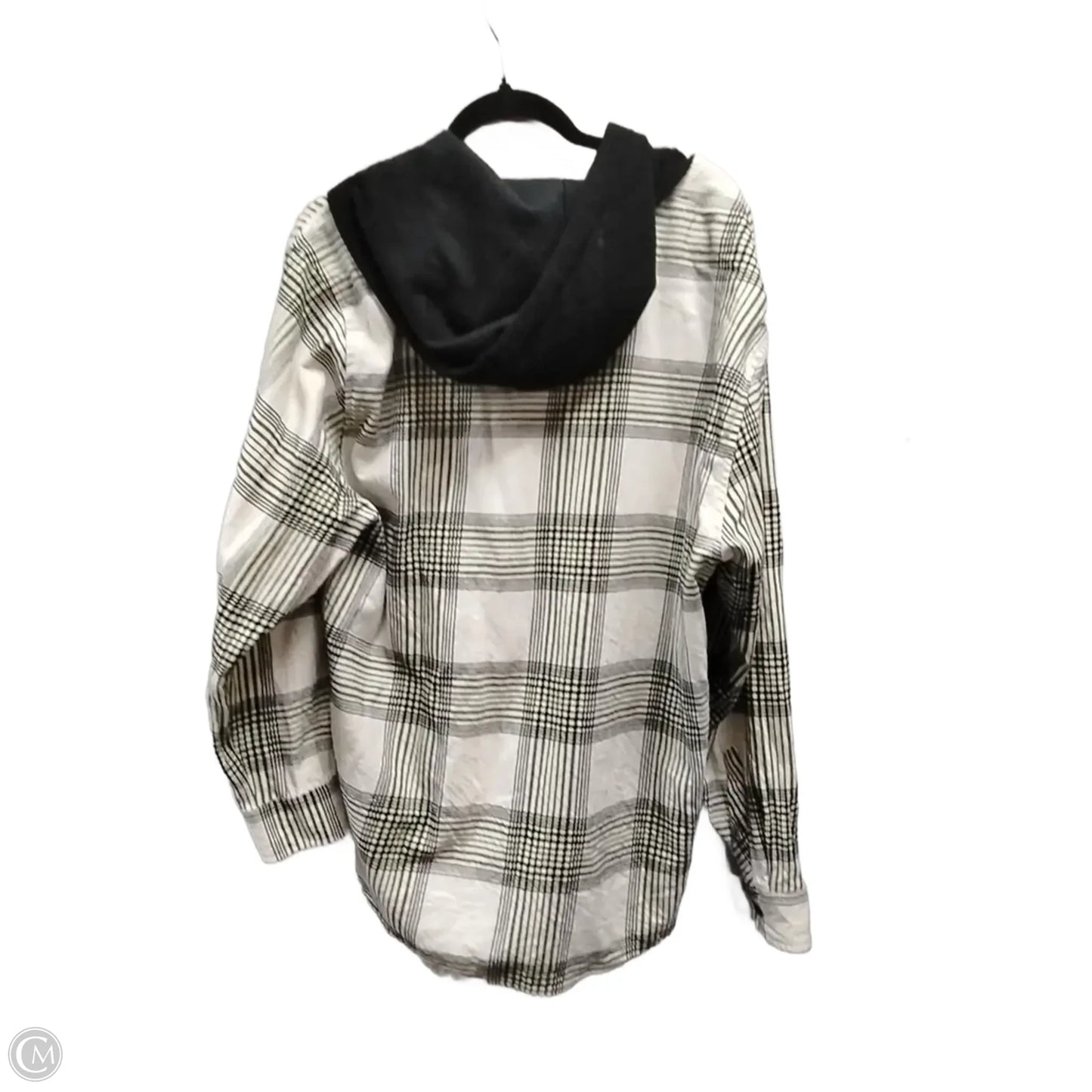 Jacket Shirt By No Boundaries In Plaid Pattern, Size: L