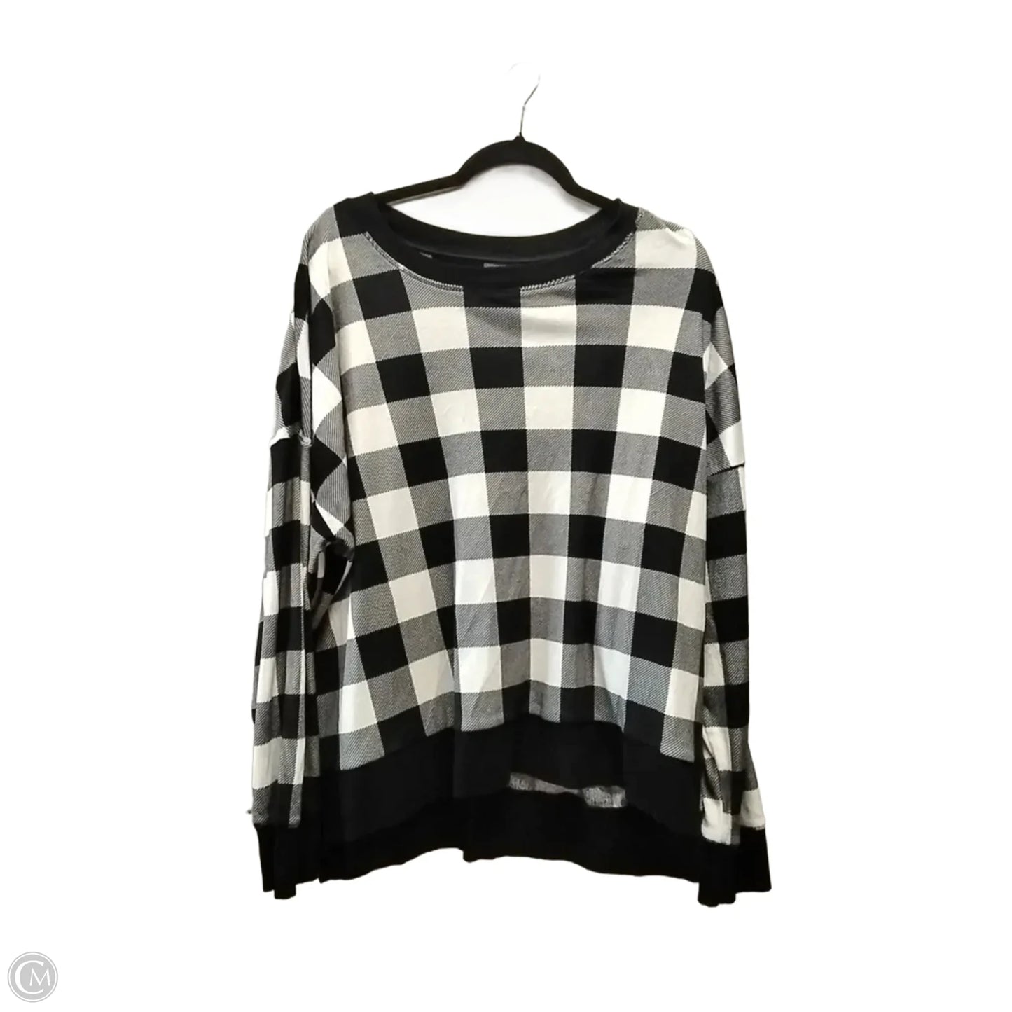Sweatshirt Crewneck By Secret Treasures In Plaid Pattern, Size: Xl