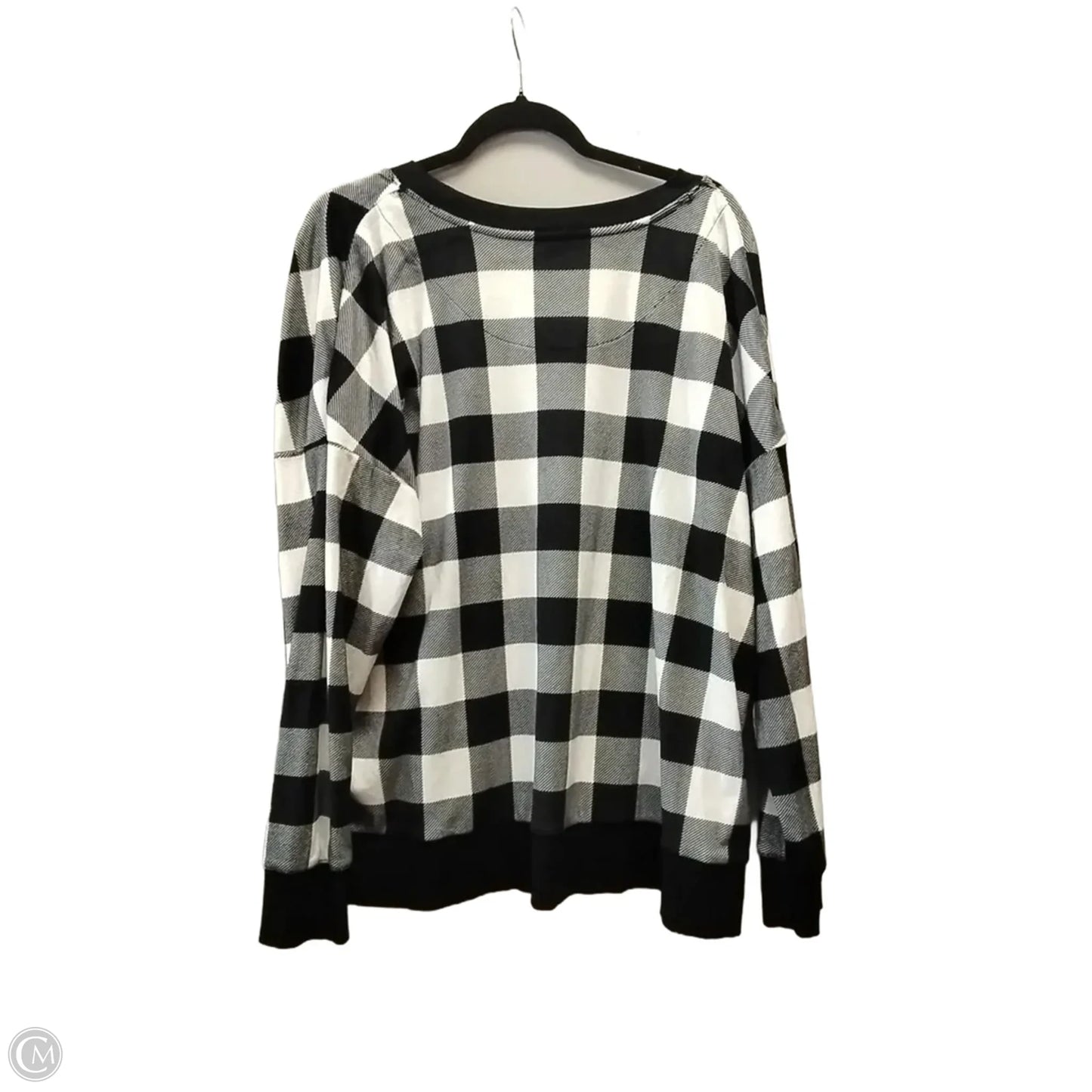 Sweatshirt Crewneck By Secret Treasures In Plaid Pattern, Size: Xl