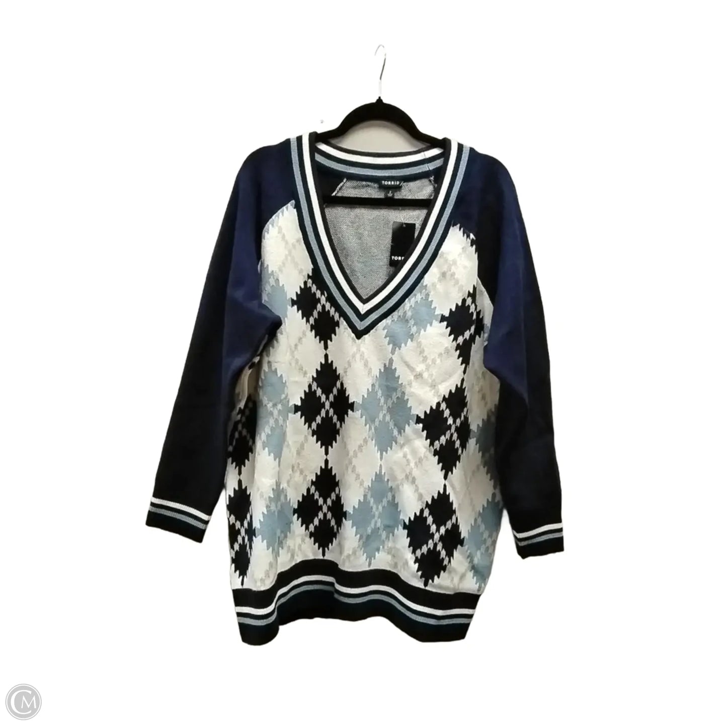 Sweater By Clothes Mentor In Striped Pattern, Size: 24
