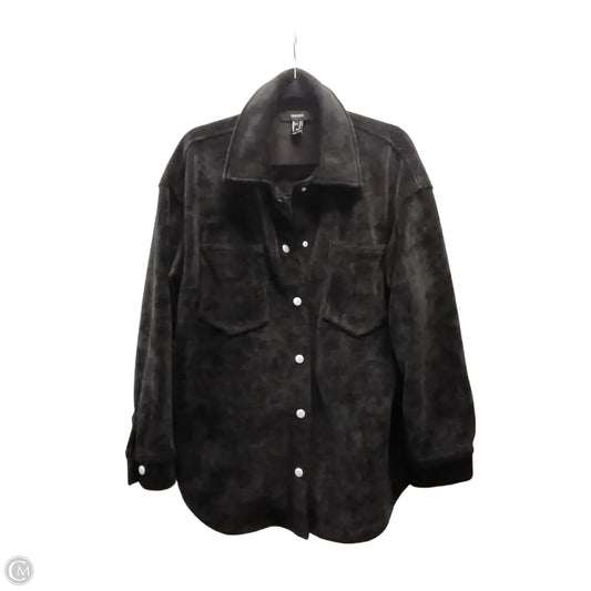 Jacket Shirt By Forever 21 In Black, Size: L