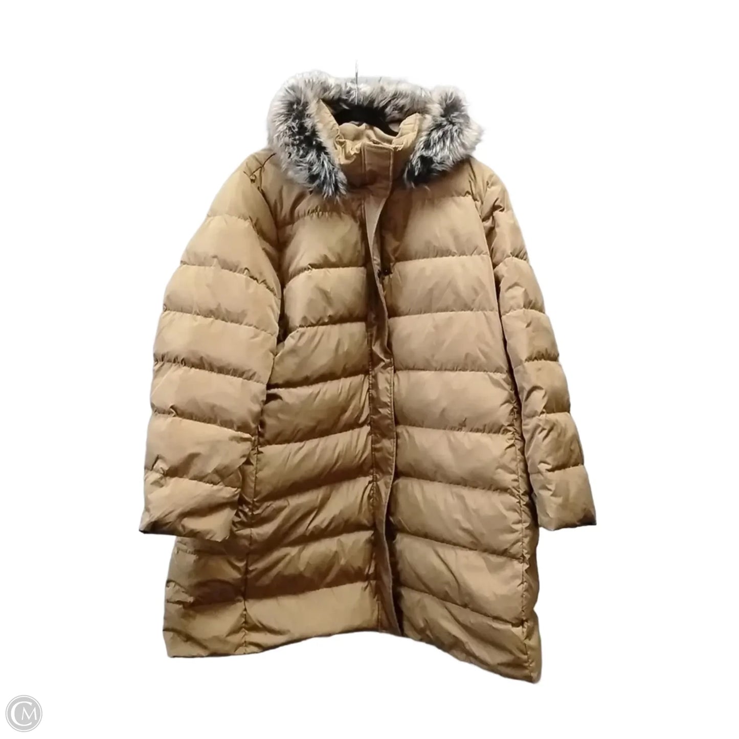 Coat Puffer & Quilted By Lands End In Tan, Size: 3x