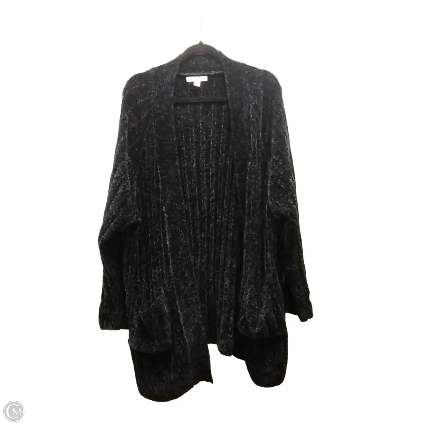 Sweater Cardigan By Woman Within In Black, Size: 3x