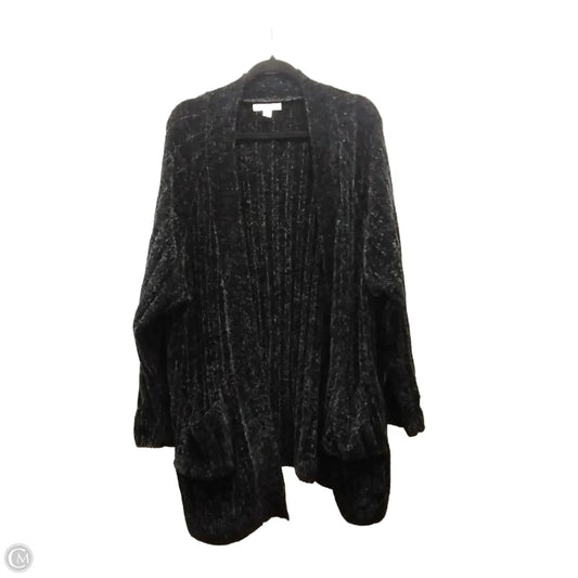 Sweater Cardigan By Woman Within In Black, Size: 3x