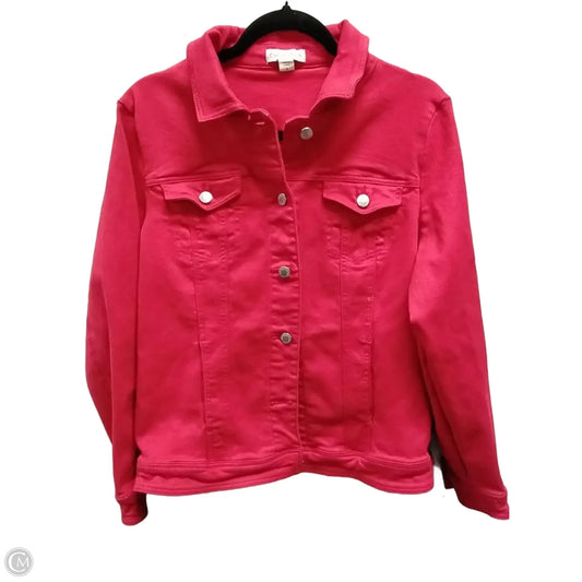Jacket Denim By Coldwater Creek In Red, Size: M