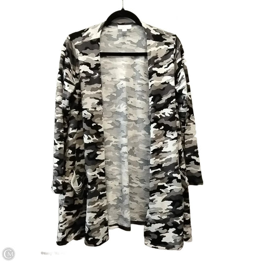 Cardigan By Lularoe In Camouflage Print, Size: M