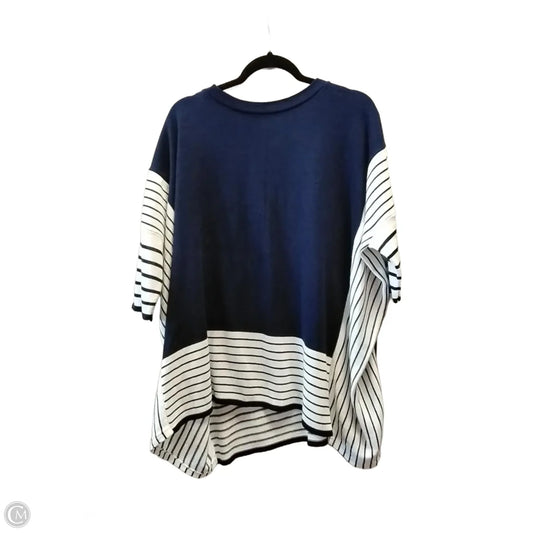 Sweater Short Sleeve By Clothes Mentor In Navy, Size: S