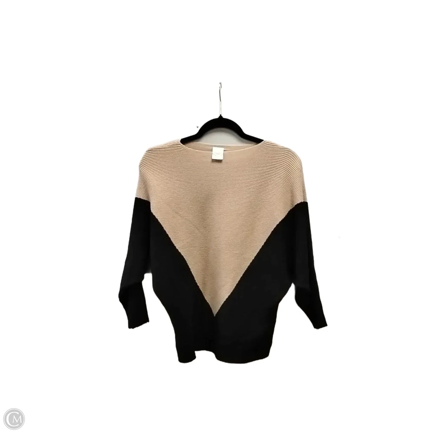 Sweater By Clothes Mentor In Black & Tan, Size: M