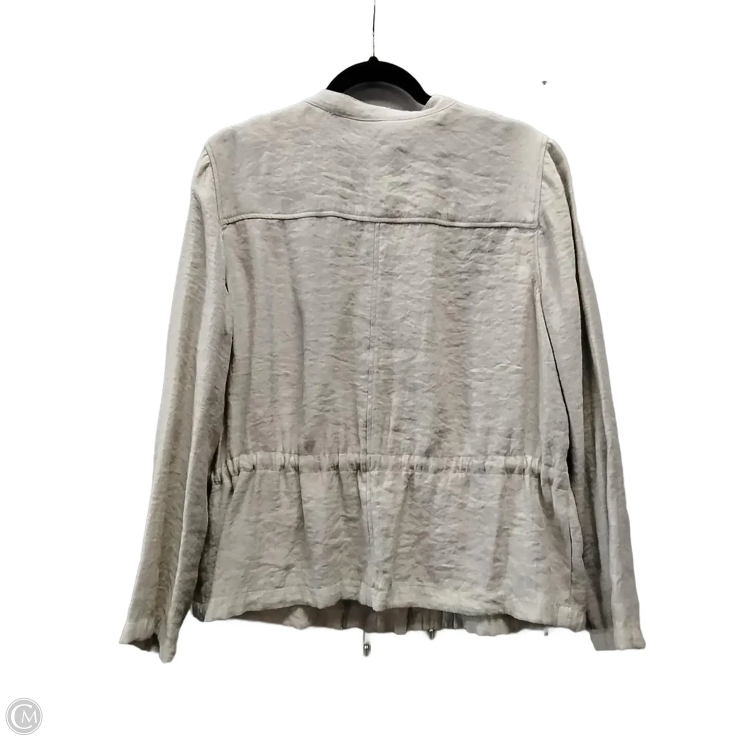 Jacket Shirt By Chicos In Tan, Size: 2