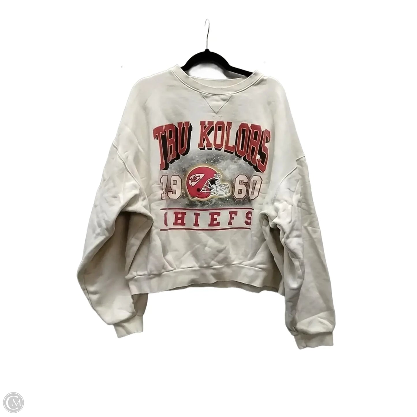 Sweatshirt Crewneck By Clothes Mentor In White, Size: Xl